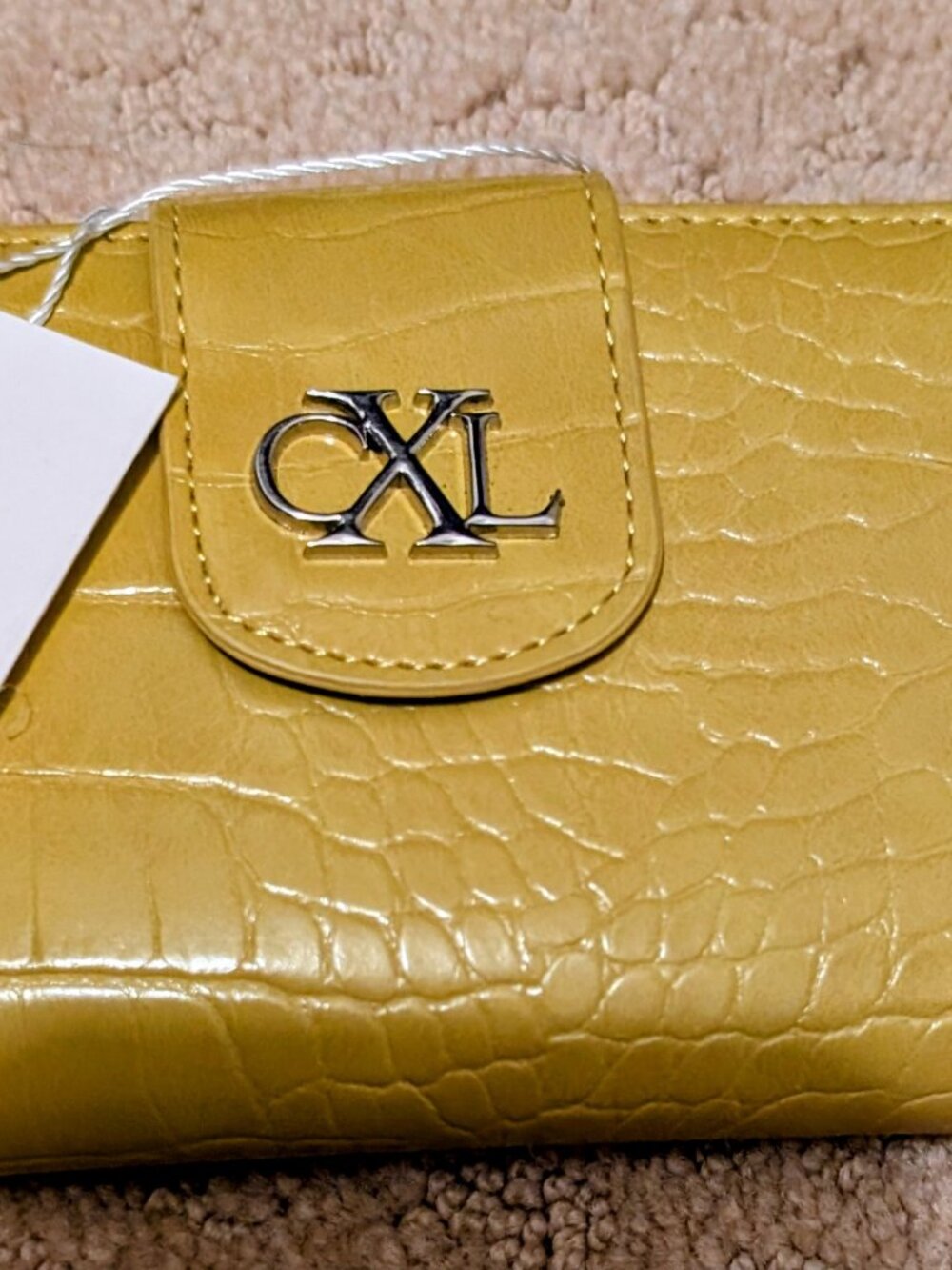 CXL by Christian Lacroix Women’s Green Crocodile Bifold Wallet Credit Card